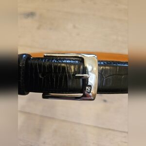 Vintage Mens Polo Ralph Lauren black leather Belt Size 40